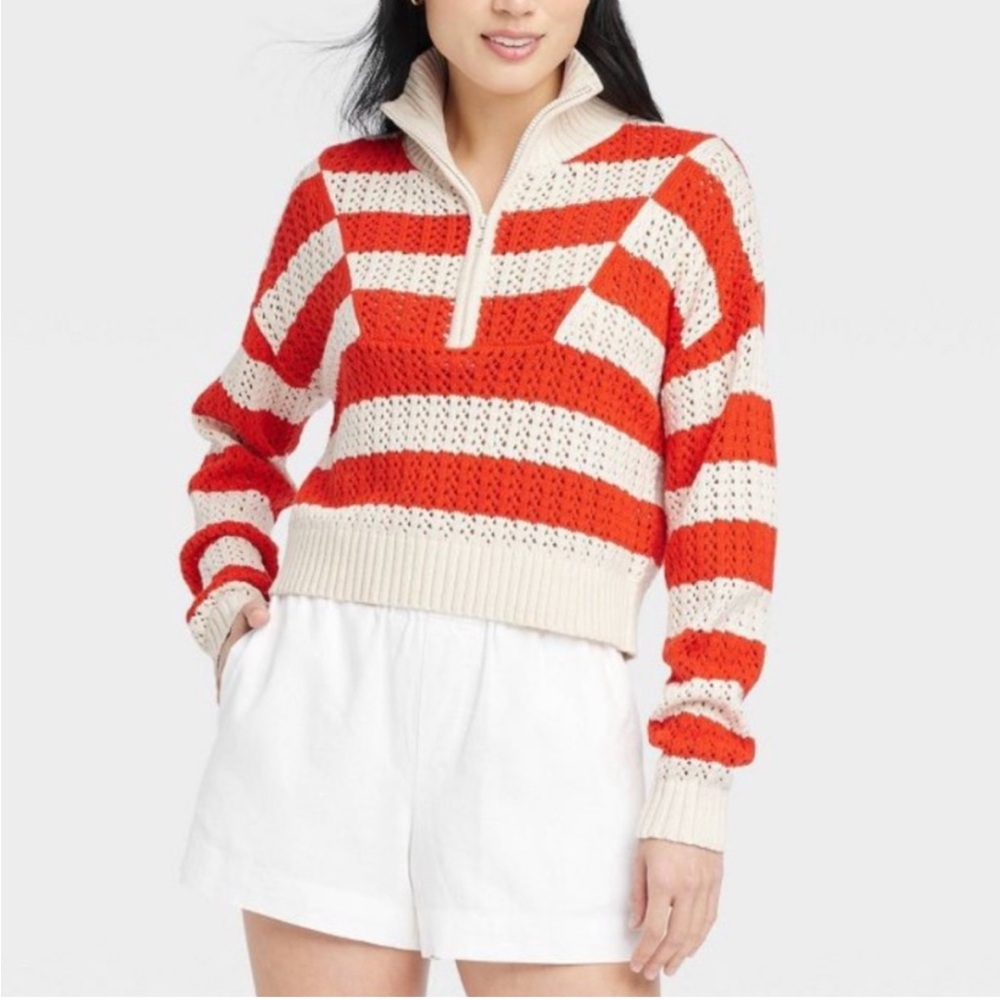 A New Day Quarter Zip Pullover Sweater